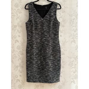 Ann Taylor Dress Black Sleeveless Stretch Sz 10 dark‎ academia career Office